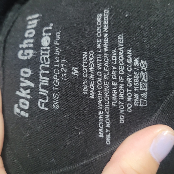 Anime Graphic Black T-Shirt Tokyo Ghoul - Picture 3 of 4